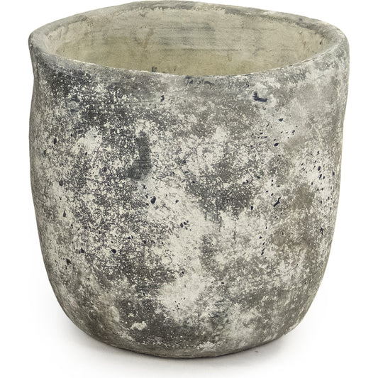001 SR-900172 | Additional Silo | Distressed Stoneware Pot by Zentique in distressed gray, white and stoneware. Made from stoneware in a cottage & farmhouse style.