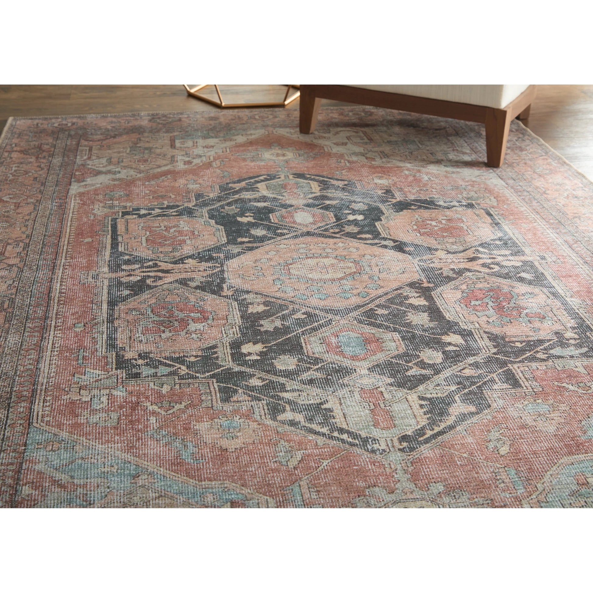 Percy Transitional Rug - 39ALF by Feizy in orange, brown, taupe. Made from polyester in a unique style.