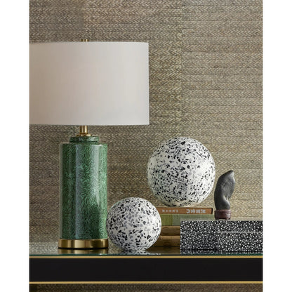 Ross Speckle Ball Set by Currey and Company in black, white, gray. Made from composite in a transitional style.