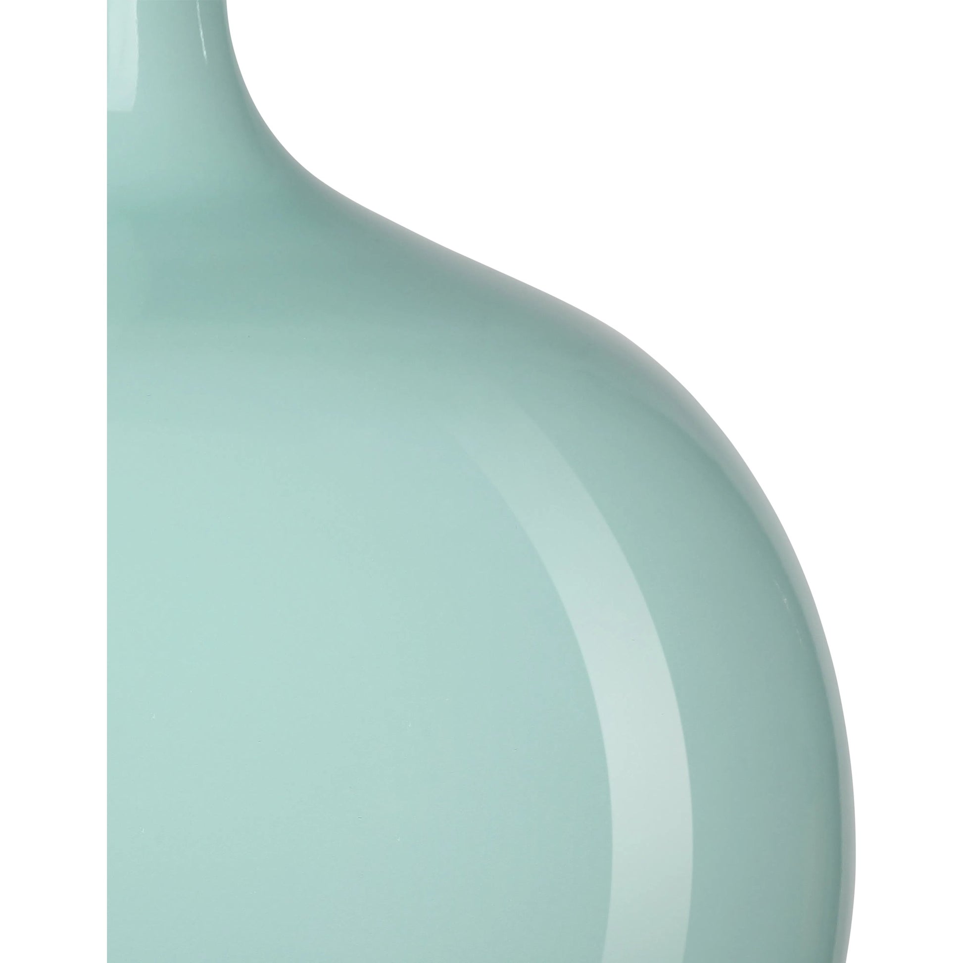 Celadon Green Straight Neck Vase by Currey and Company in celadon green. Made from porcelain in a modern style.