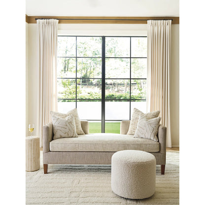 Sebastian Settee by Lexington. Made from unique in a transitional style.