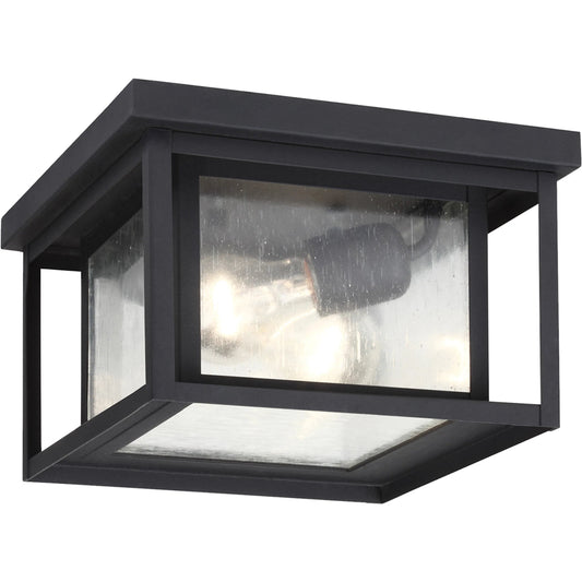 Hunnington Two Light Outdoor Ceiling Flush Mount by Visual Comfort & Co.. Made from aluminum in a unique style.