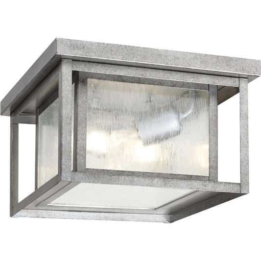 Hunnington Two Light Outdoor Ceiling Flush Mount by Visual Comfort & Co.. Made from aluminum in a unique style.