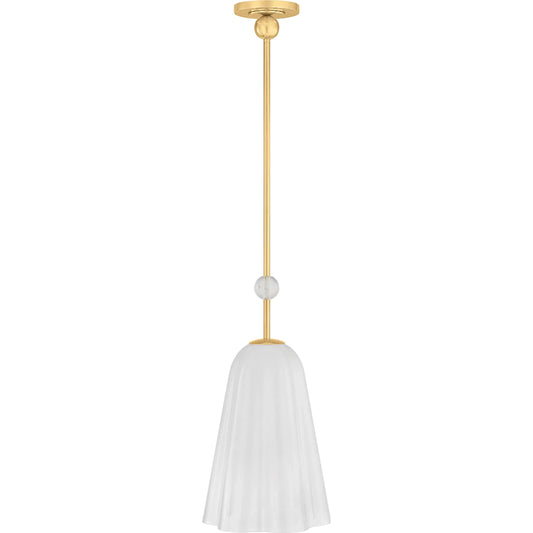 Cambria Heights Pendant by Hudson Valley in aged brass. Made from steel in a unique style.