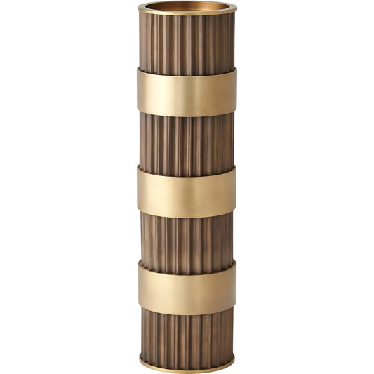 Magic Flute Cylinder Candleholder by Global Views in bronze. Made from unique in a modern style.
