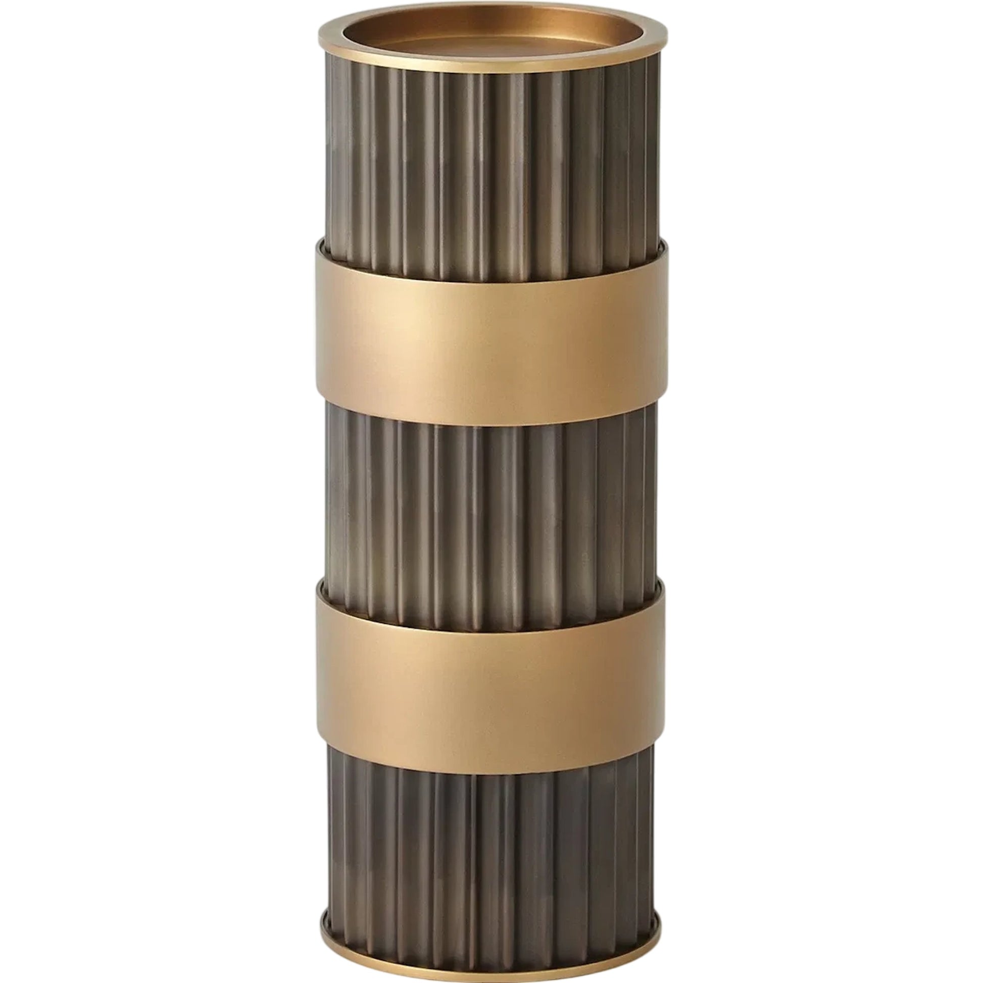 Magic Flute Cylinder Candleholder by Global Views in bronze. Made from unique in a modern style.