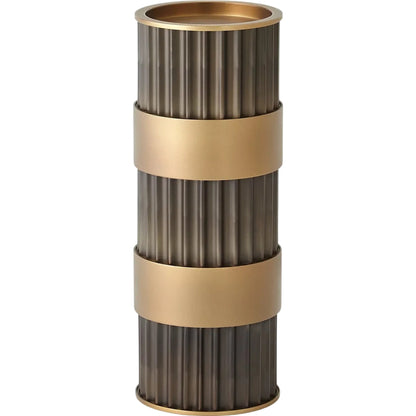 Magic Flute Cylinder Candleholder by Global Views in bronze. Made from unique in a modern style.