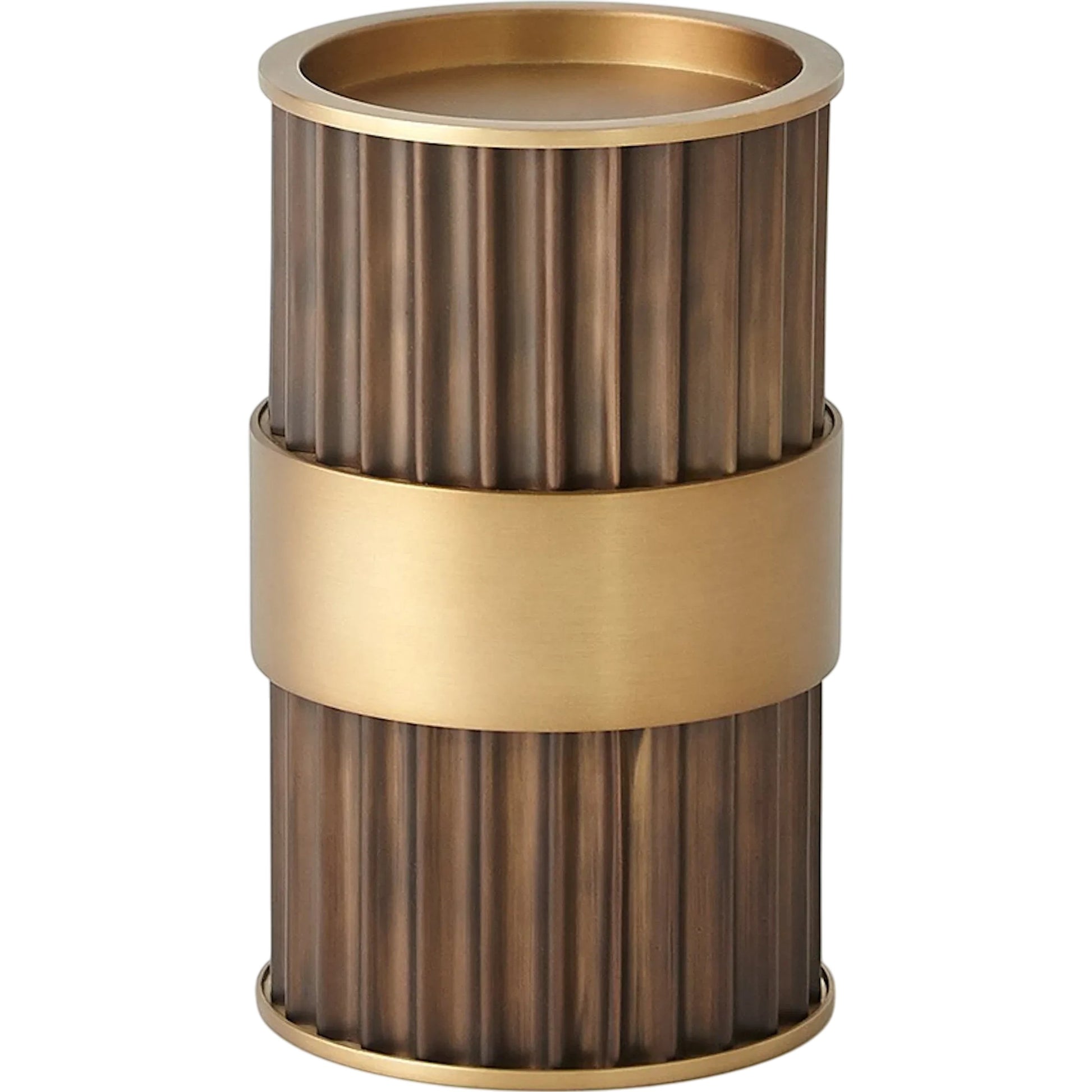 Magic Flute Cylinder Candleholder by Global Views in bronze. Made from unique in a modern style.