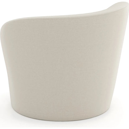 Quasi Swivel Chair by Caracole in ivory. Made from unique in a transitional style.