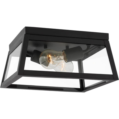 Founders Two Light Outdoor Flush Mount by Visual Comfort & Co.. Made from aluminum in a cottage & farmhouse style.