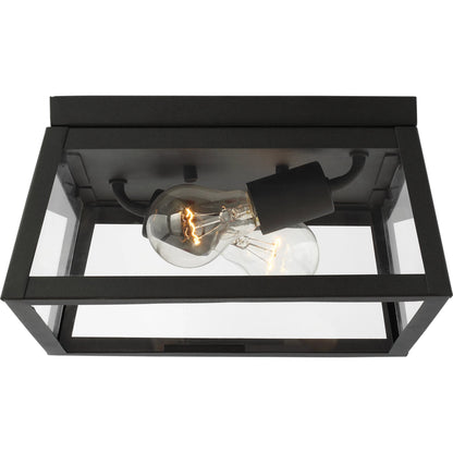 Founders Two Light Outdoor Flush Mount by Visual Comfort & Co.. Made from aluminum in a cottage & farmhouse style.