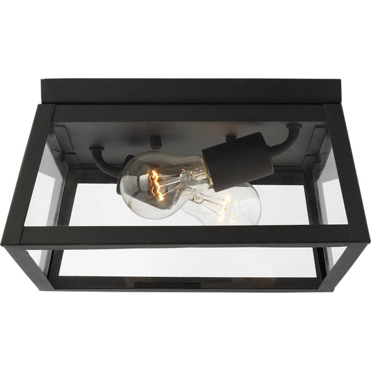 Founders Two Light Outdoor Flush Mount by Visual Comfort & Co.. Made from aluminum in a unique style.