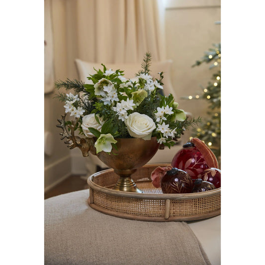 Golden Buck Bowl by Accent Decor in antique-gold. Made from unique in a modern style.