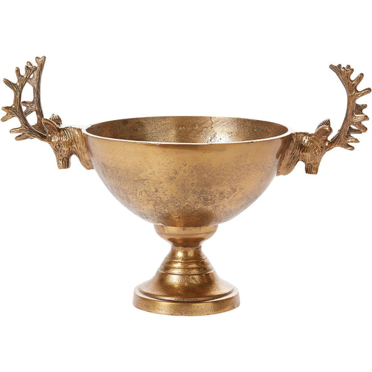 Golden Buck Bowl by Accent Decor in antique-gold. Made from unique in a modern style.