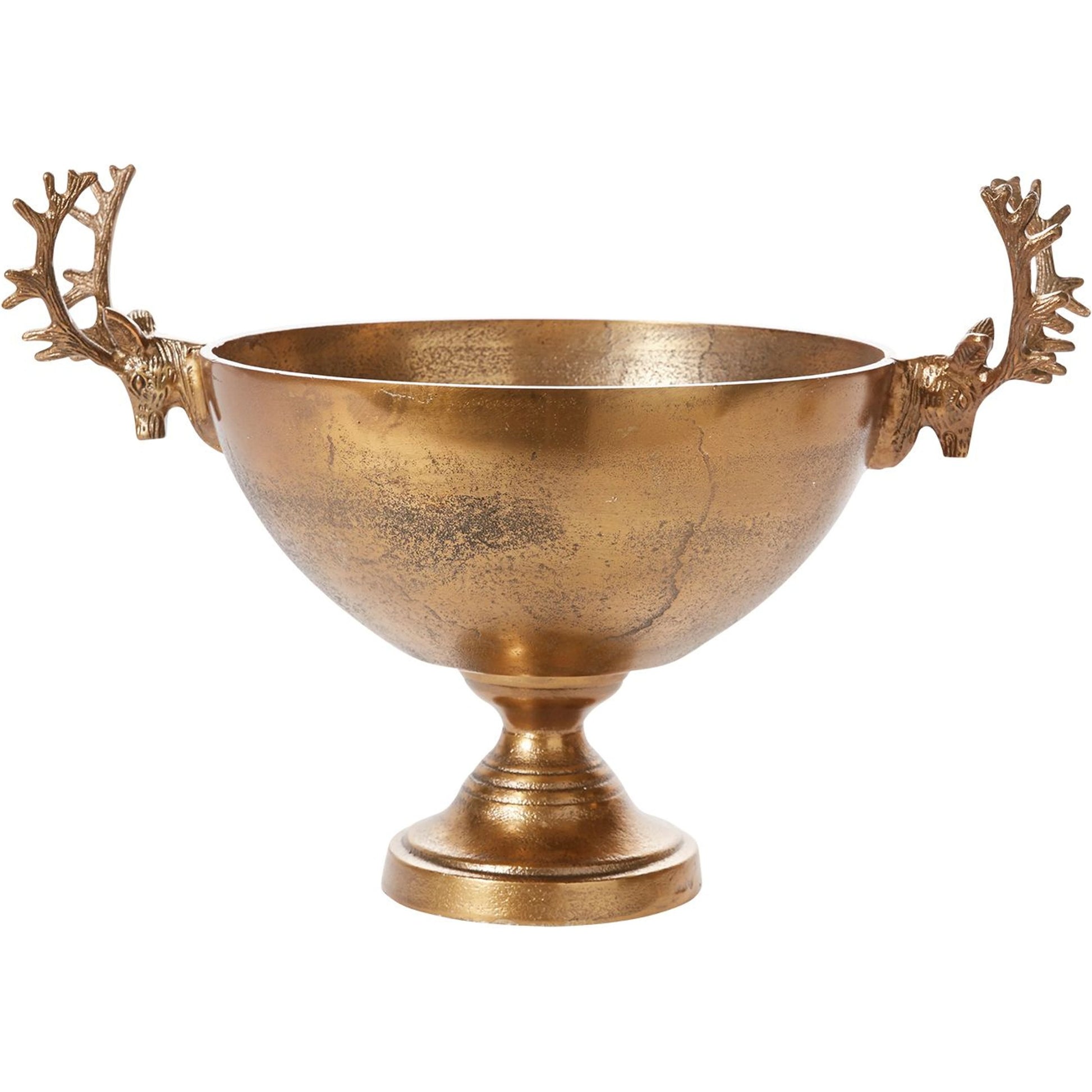 Golden Buck Bowl by Accent Decor in antique-gold. Made from unique in a modern style.