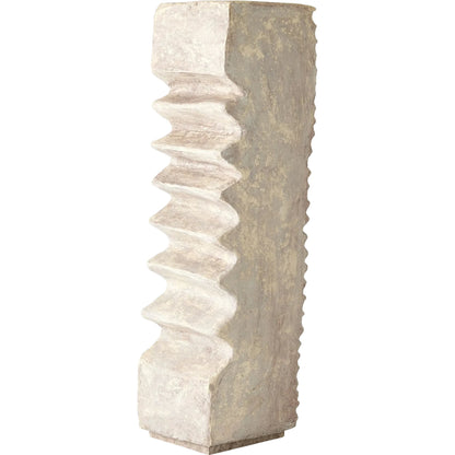 Éloi Totem by Global Views in beige. Made from paper mache in a modern style.