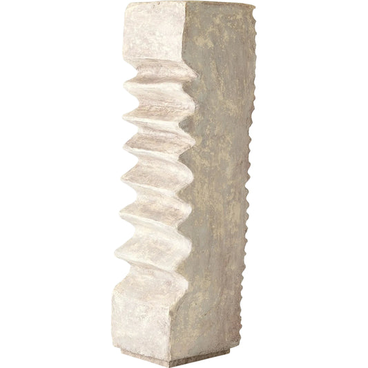 Éloi Totem by Global Views in beige. Made from paper mache in a unique style.
