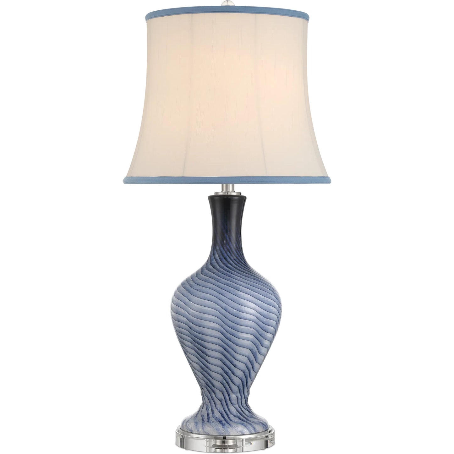 007 SI-2524470 | Primary Silo | Zeta Table Lamp by Currey and Company. Made from glass, optic crystal in a transitional style.