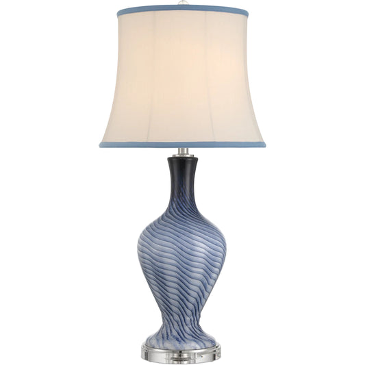 Zeta Table Lamp by Currey and Company. Made from glass, optic crystal in a transitional style.