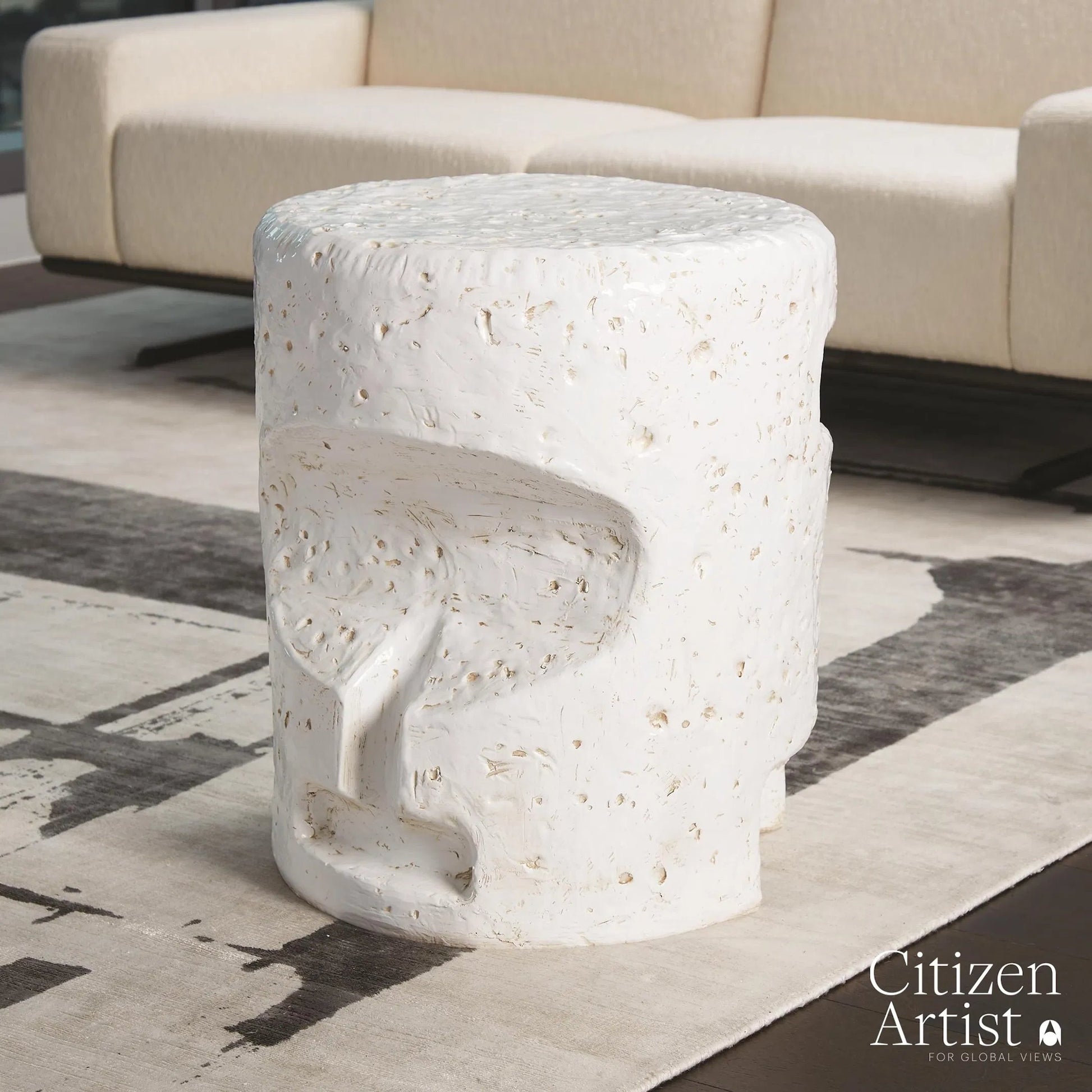 Gilles Side Table by Global Views. Made from ceramic in a modern style.