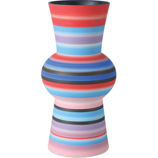 Happy 80'S Bright Vase by Currey and Company in blue, pink, red. Made from porcelain in a eclectic & global style.
