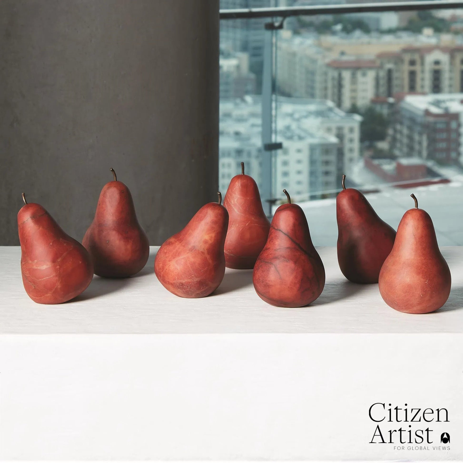 Poire by Global Views. Made from alabaster in a eclectic & global style.