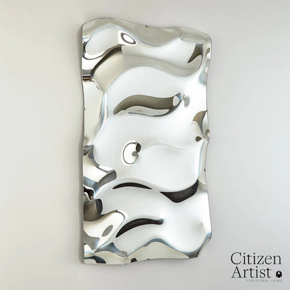Ben Floor Mirror by Global Views in silver. Made from unique in a modern style.