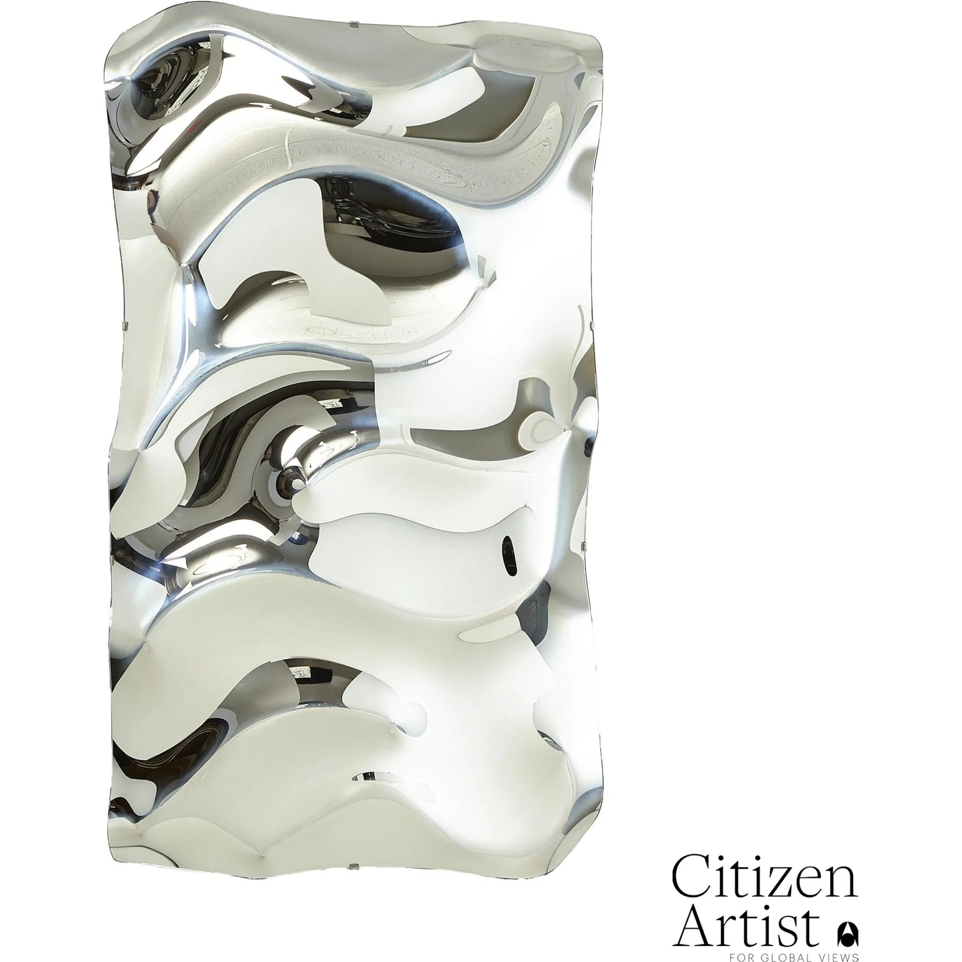 Ben Floor Mirror by Global Views in silver. Made from unique in a modern style.