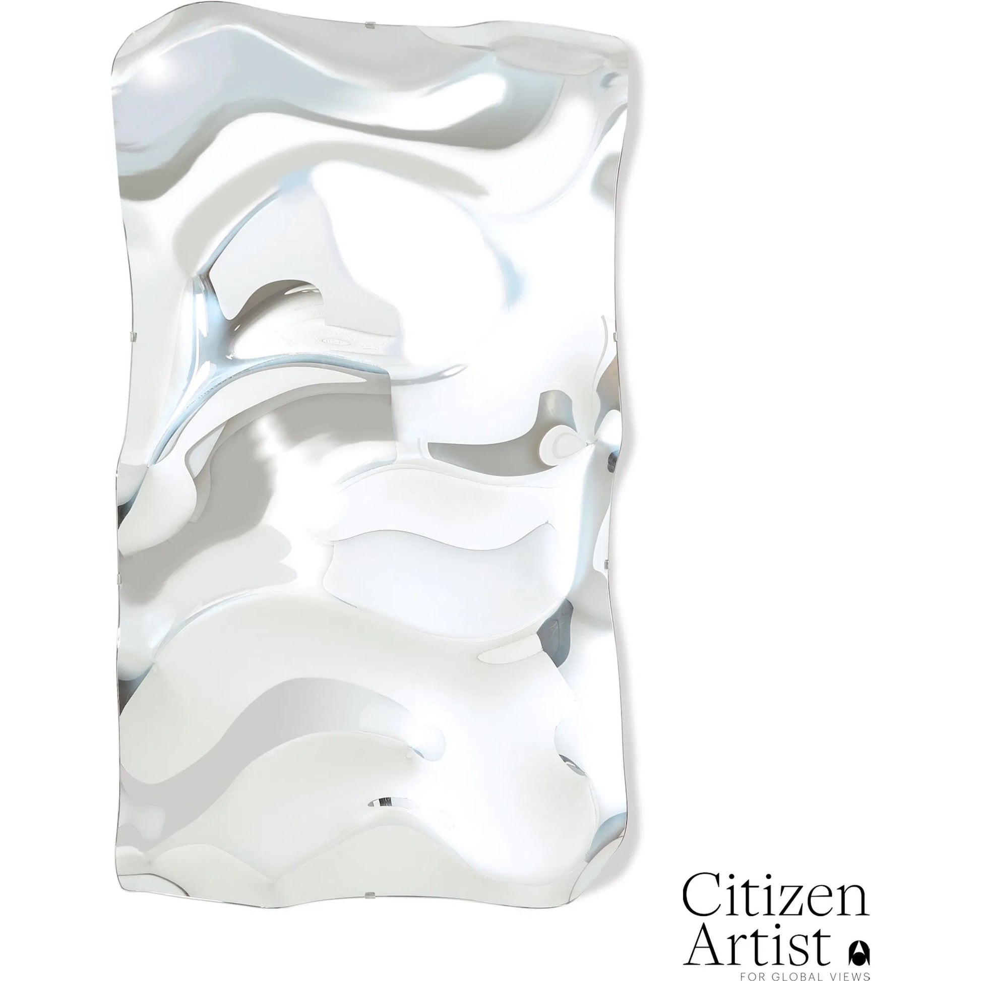 Ben Floor Mirror by Global Views in silver. Made from unique in a modern style.
