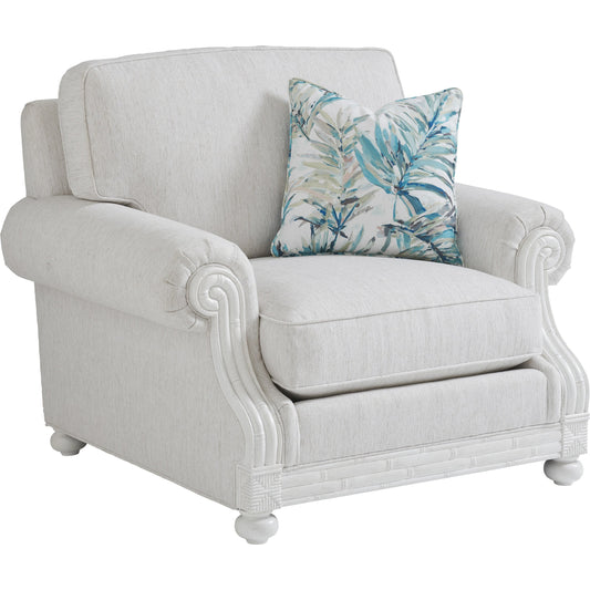 Coral Gables Chair by Tommy Bahama Home in shell. Made from unique in a traditional style.