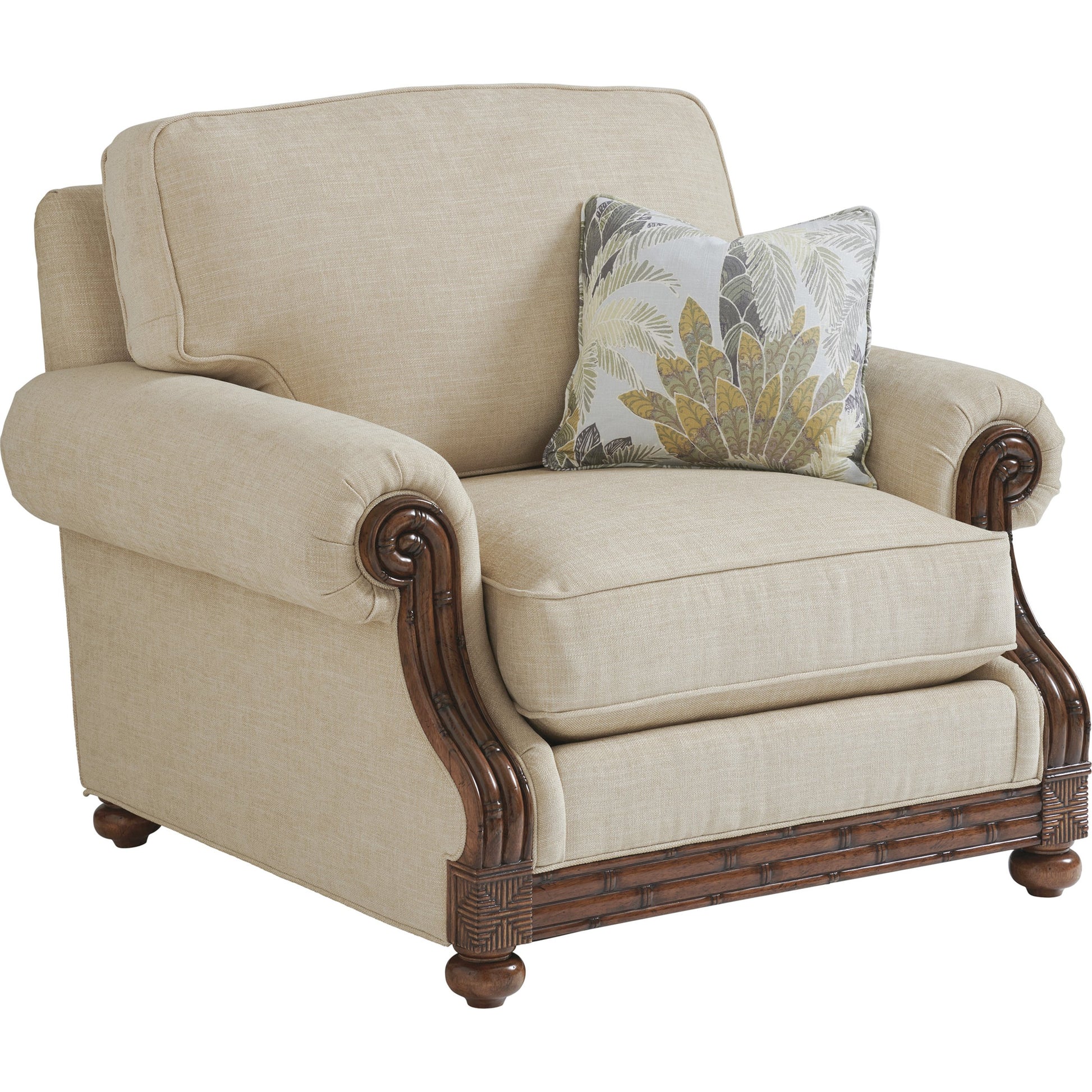 Coral Gables Chair by Tommy Bahama Home in shell. Made from unique in a traditional style.