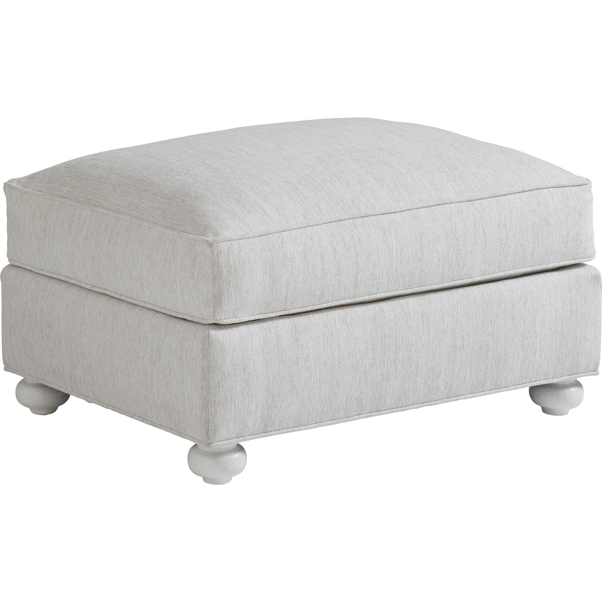 Coral Gables Ottoman by Tommy Bahama Home in shell. Made from unique in a traditional style.