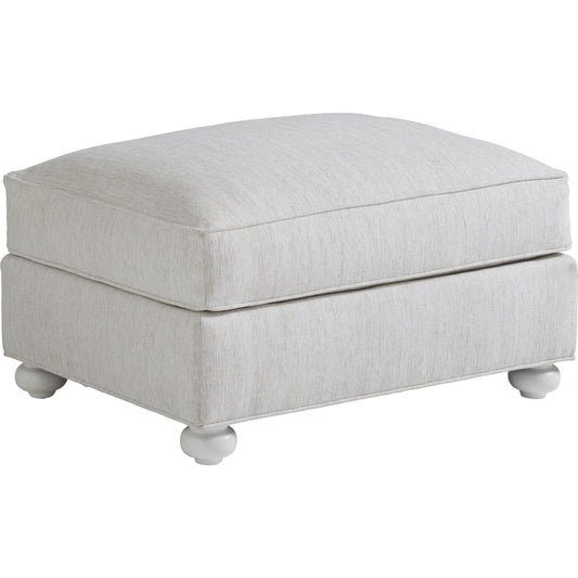 Coral Gables Ottoman by Tommy Bahama Home in shell. Made from unique in a traditional style.