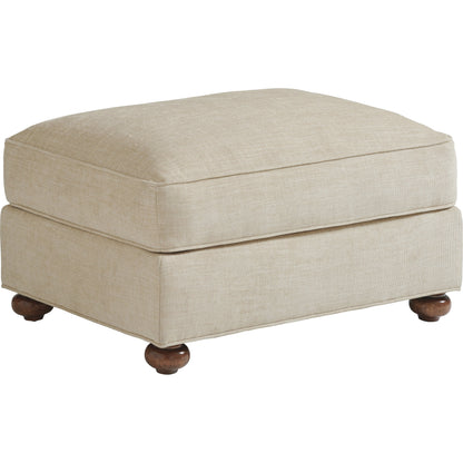 Coral Gables Ottoman by Tommy Bahama Home in shell. Made from unique in a traditional style.