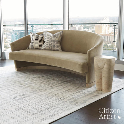 Ophelia Loveseat by Global Views. Made from brass in a modern style.