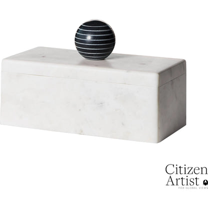 La Boite Box by Global Views. Made from white banswara, black bheslana in a eclectic & global style.