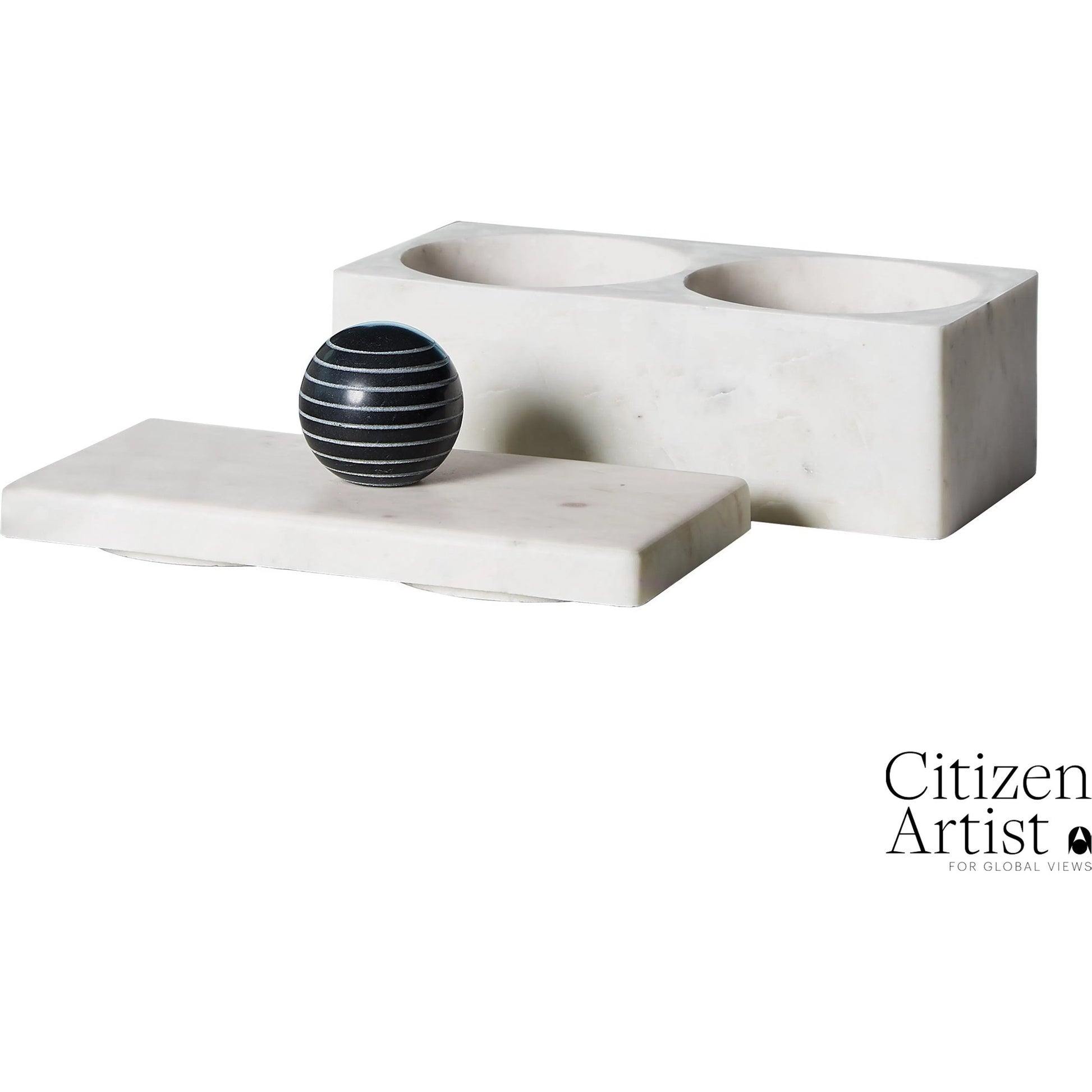 La Boite Box by Global Views. Made from white banswara, black bheslana in a eclectic & global style.