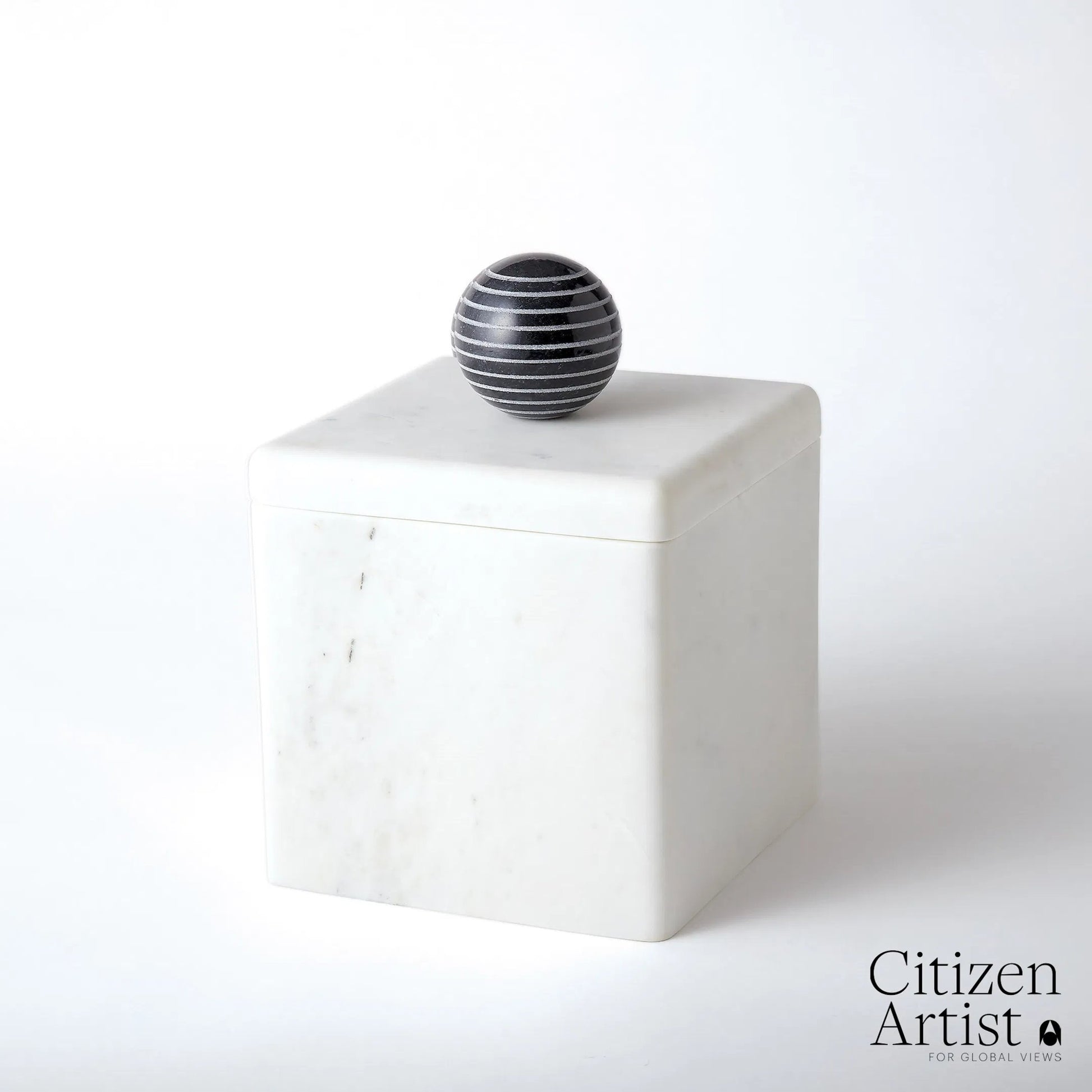 La Boite Box by Global Views. Made from white banswara, black bheslana in a eclectic & global style.