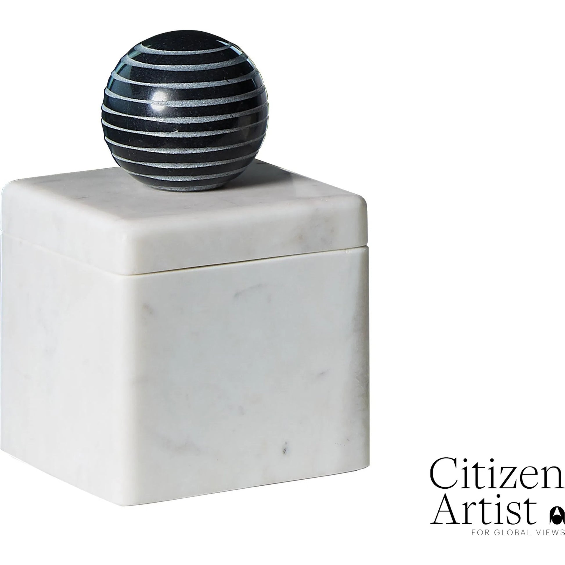 La Boite Box by Global Views. Made from white banswara, black bheslana in a eclectic & global style.