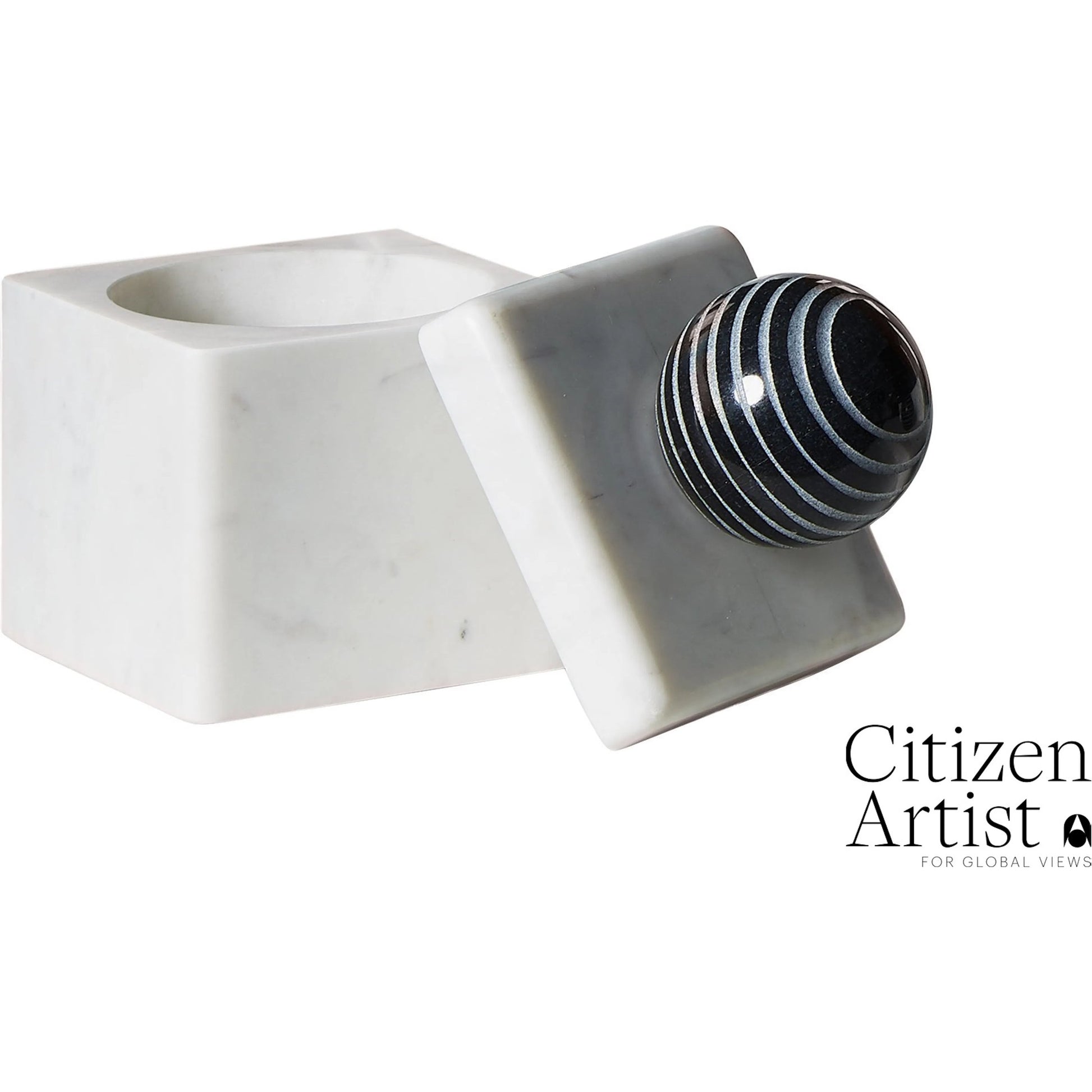 La Boite Box by Global Views. Made from white banswara, black bheslana in a eclectic & global style.