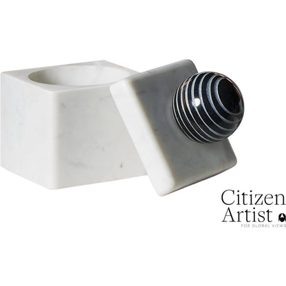 La Boite Box by Global Views. Made from white banswara, black bheslana in a eclectic & global style.