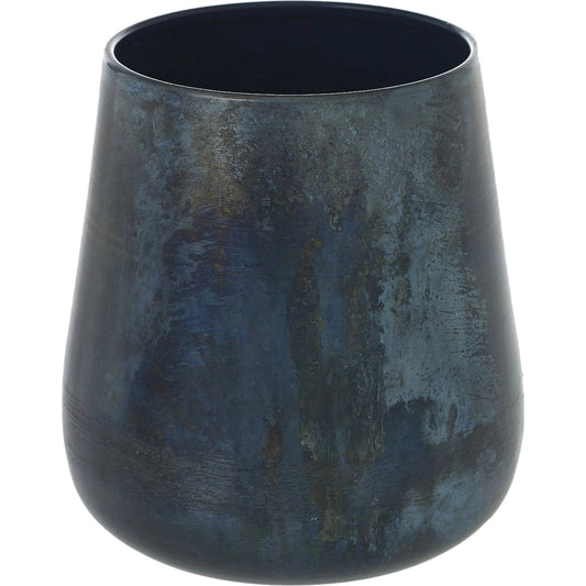 Calhuna Pot by Accent Decor in dark-blue. Made from metal in a modern style.