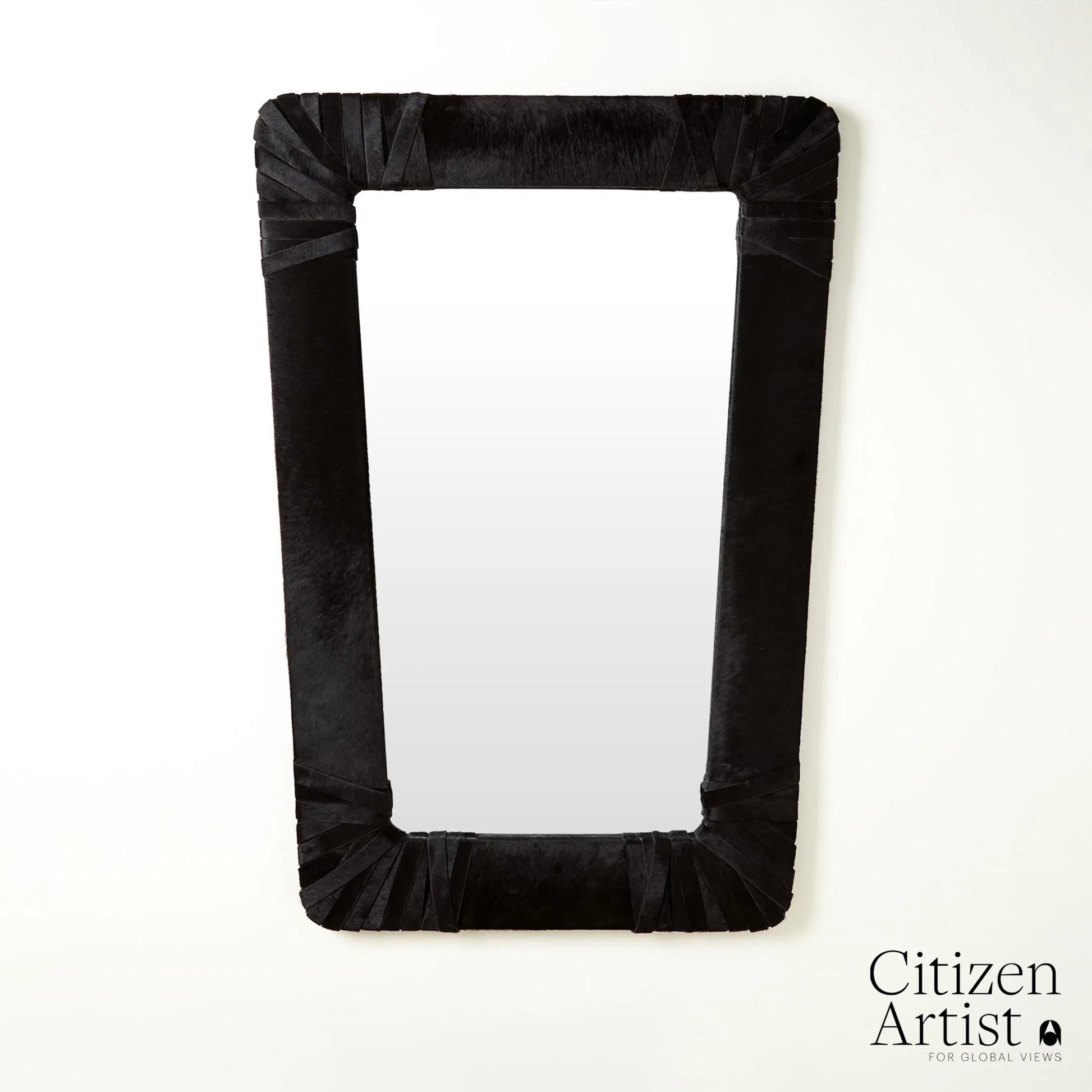 Gabriel Mirror by Global Views. Made from leather, mirror in a modern style.