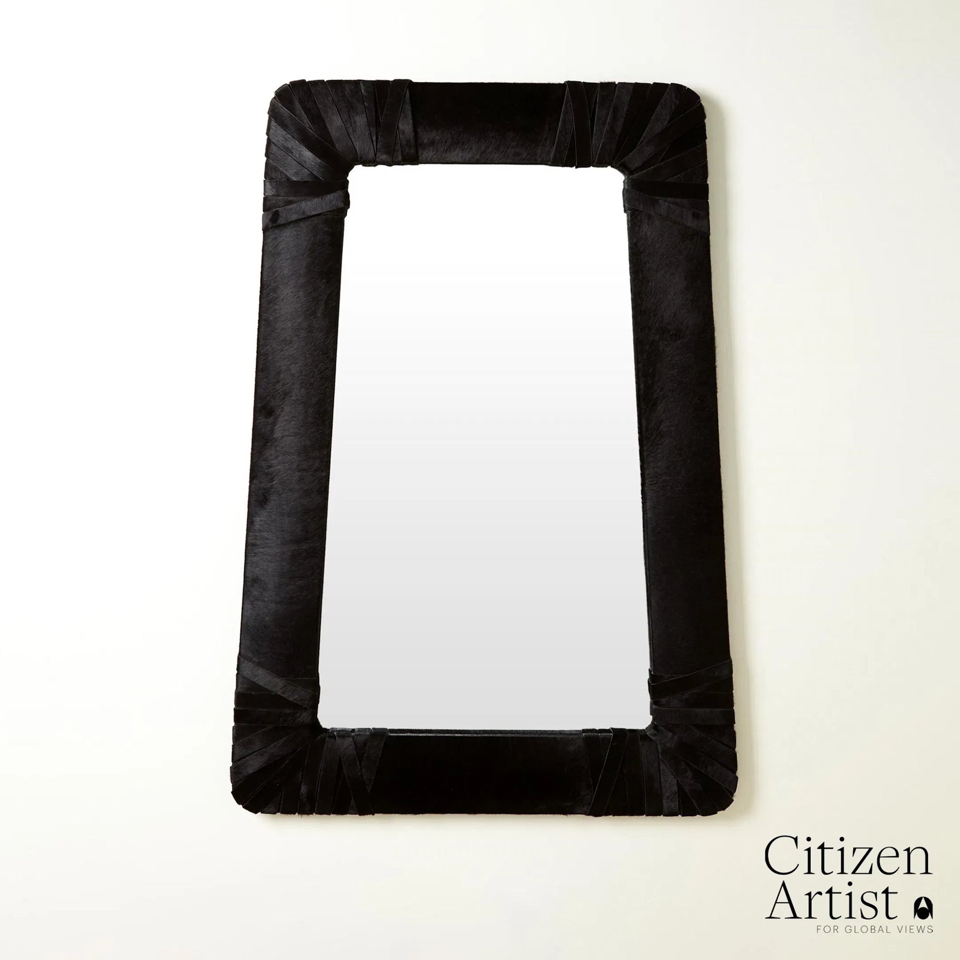 Gabriel Mirror by Global Views. Made from leather, mirror in a modern style.