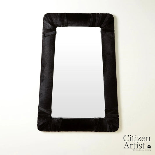 Gabriel Mirror by Global Views. Made from leather, mirror in a modern style.