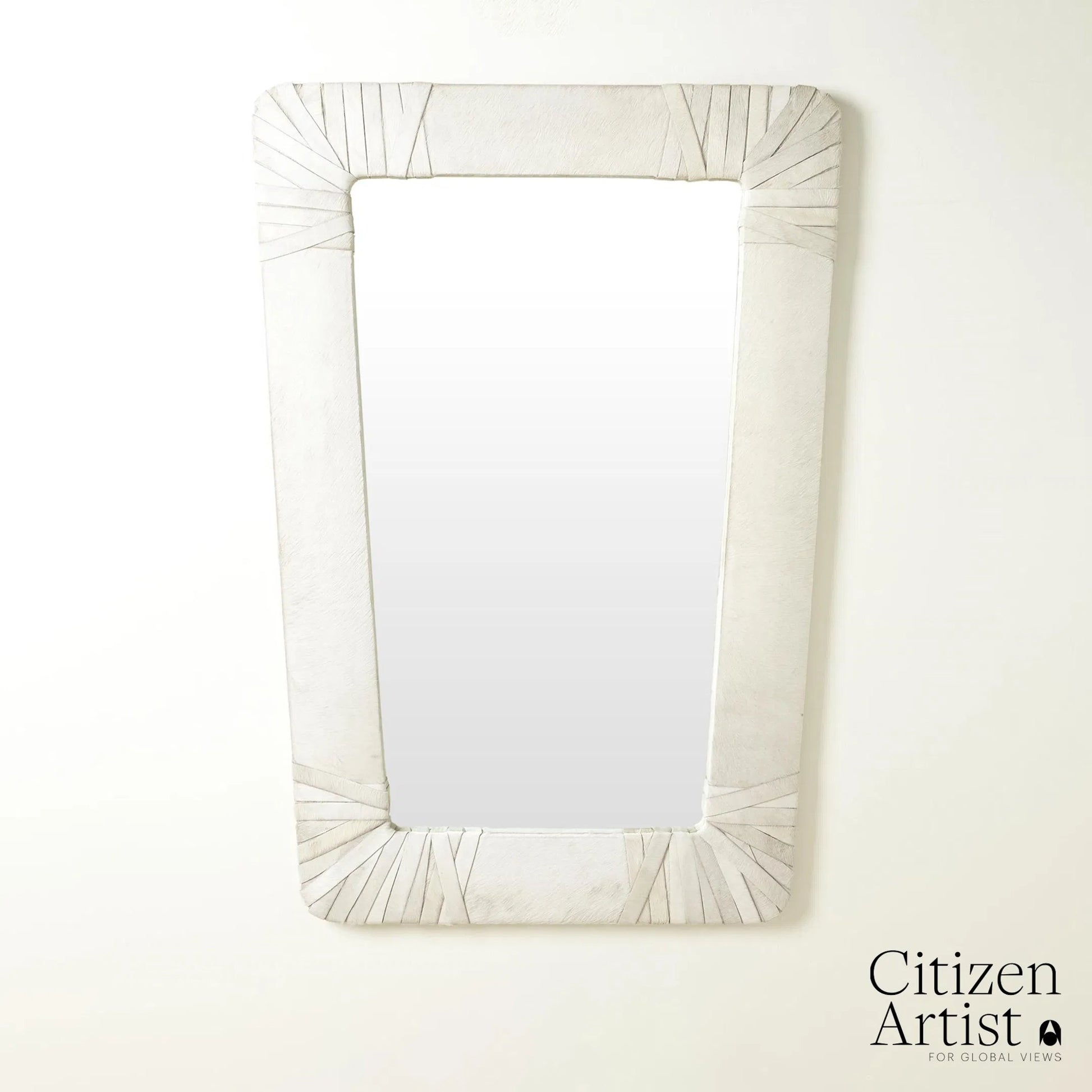 Gabriel Mirror by Global Views. Made from leather, mirror in a modern style.