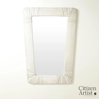 Gabriel Mirror by Global Views. Made from leather, mirror in a modern style.