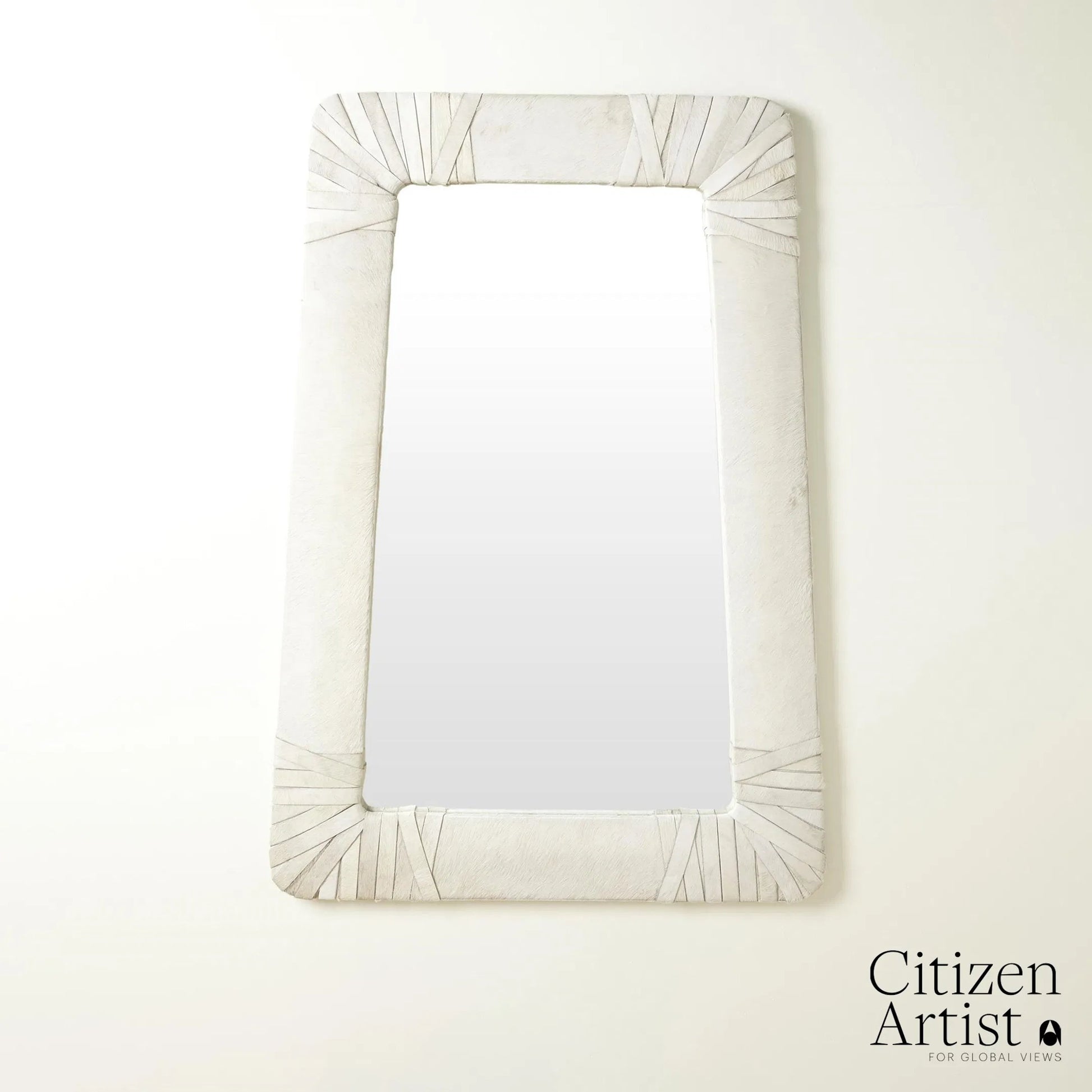 Gabriel Mirror by Global Views. Made from leather, mirror in a modern style.