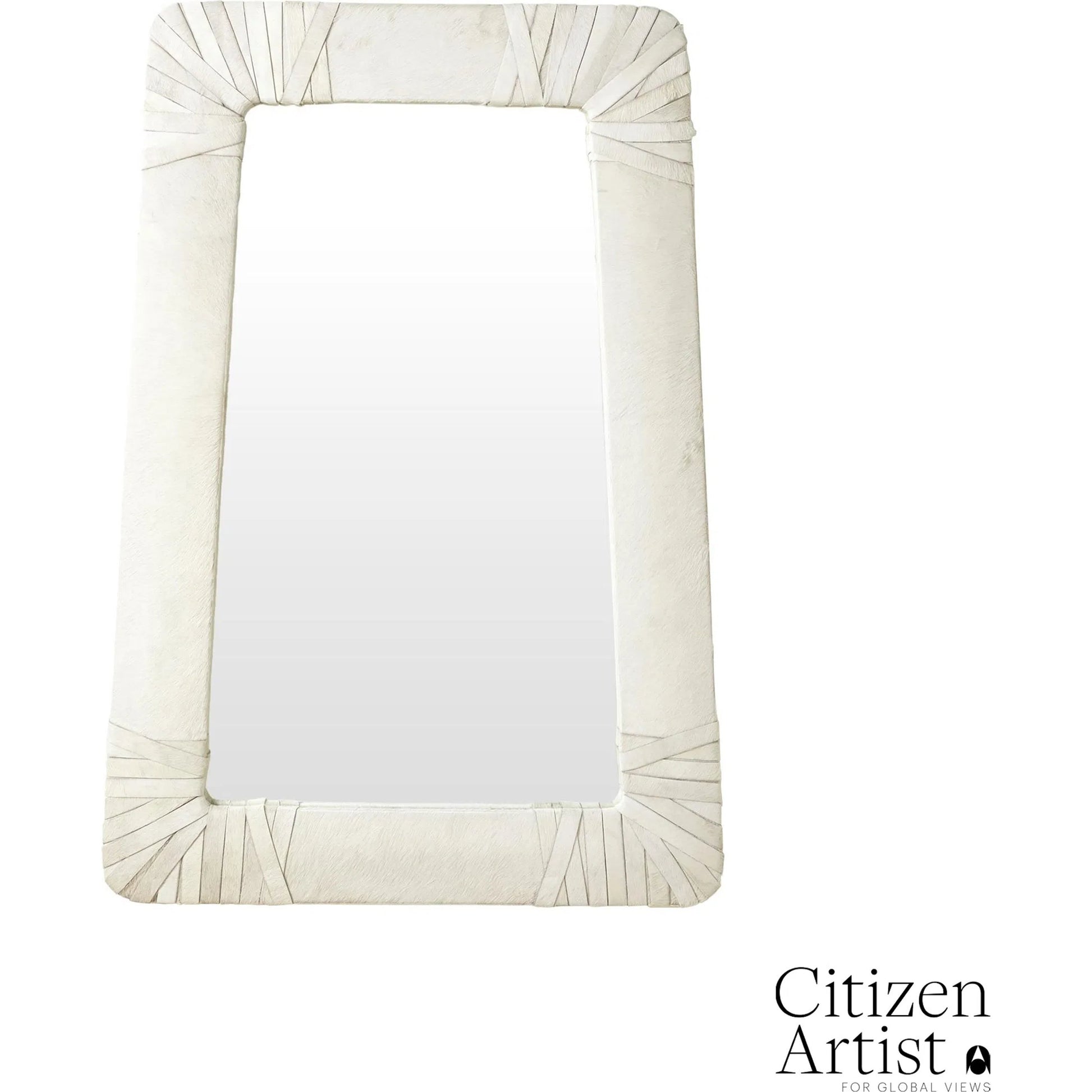 Gabriel Mirror by Global Views. Made from leather, mirror in a modern style.