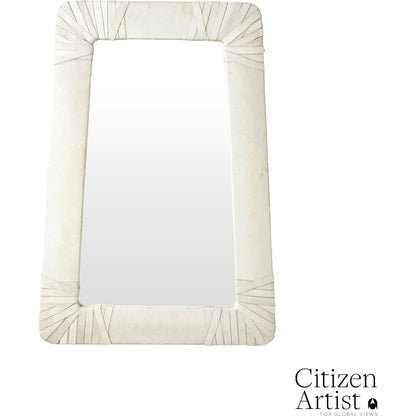Gabriel Mirror by Global Views. Made from leather, mirror in a modern style.